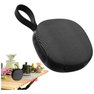 parlante portatil bluetooth sd radio resistente agua potente color negro