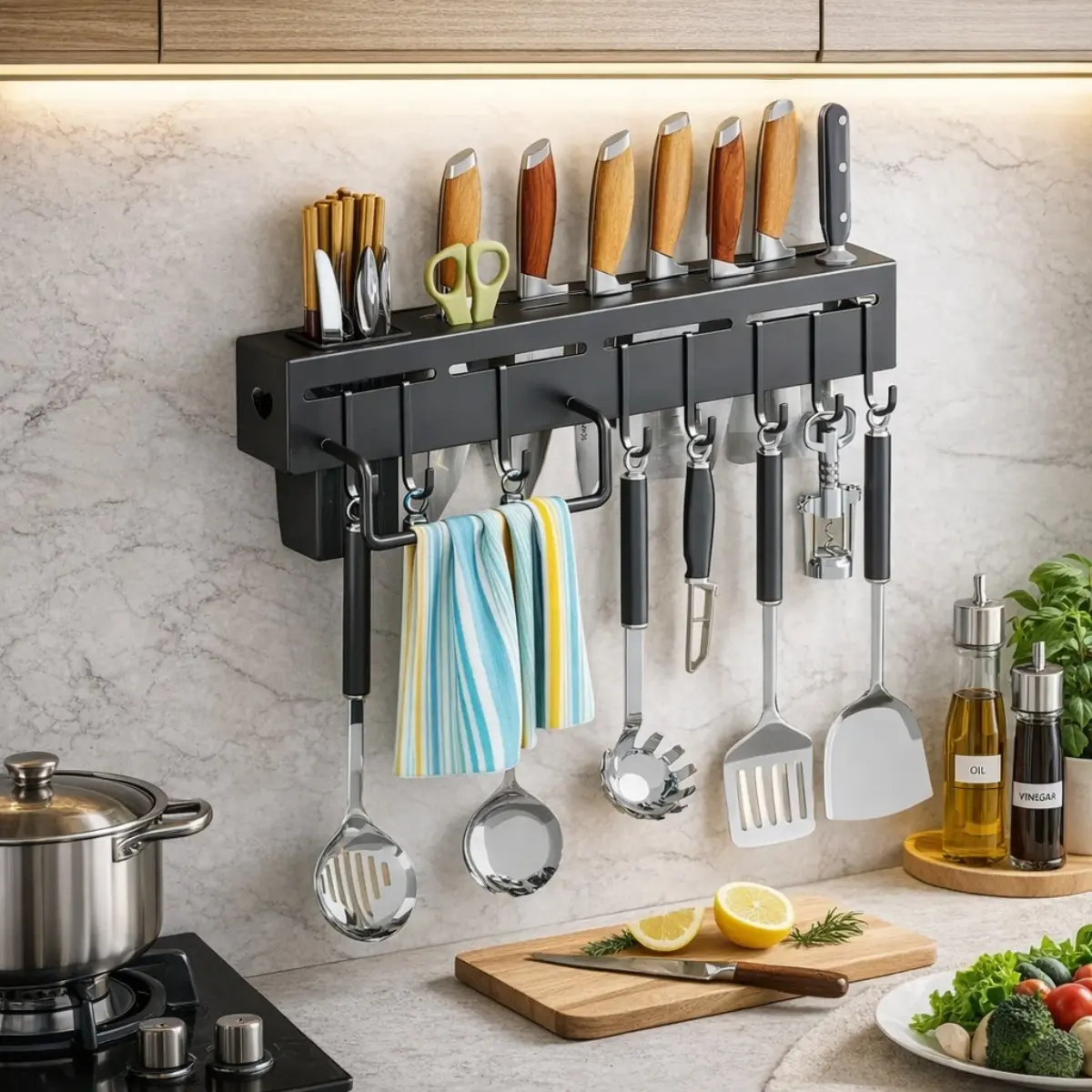 soporte colgante para cuchillos y utensillos de cocina soporte colgante para cuchillos y utensillos de cocina